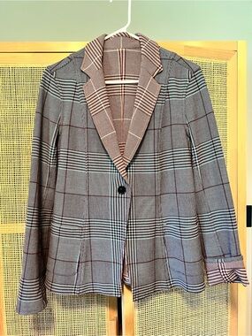 Argent Women Reversible Blazer Wool Blend size 10 EUC